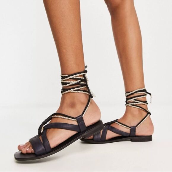 Free People Linden Wrap Sandal size 7.5 - Picture 4 of 6